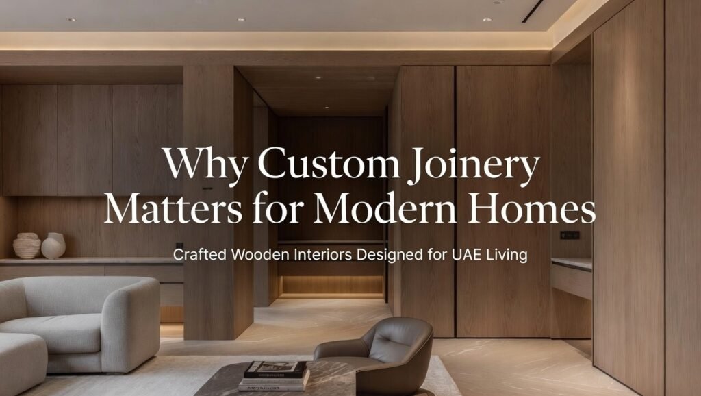 custom joinery and wooden interiors for modern homes in UAE