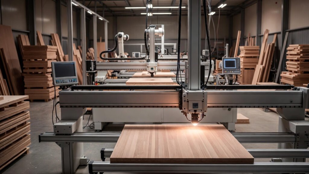 CNC machines and laser cutting in carpentry