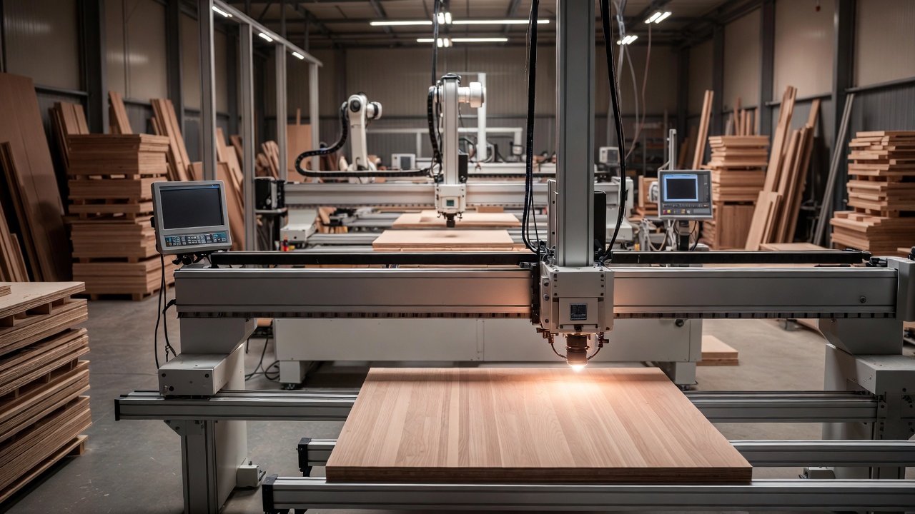 CNC machines and laser cutting in carpentry